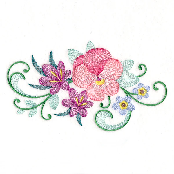 Captivating Pansy & Crocus Spray - Image 4