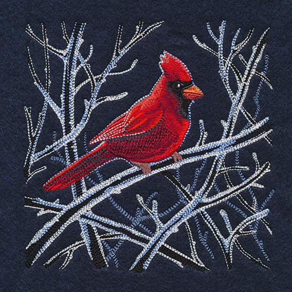 Cardinal in Winter Branches - Image 5