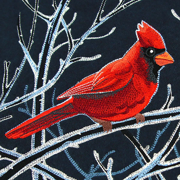 Cardinal in Winter Branches - Image 8