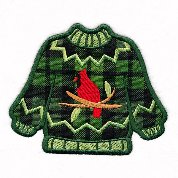 Cardinal Ugly Christmas Sweater (Applique) - Image 2