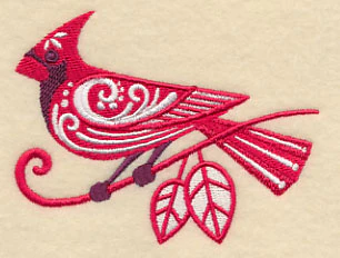 Cardinal with Flourish - Image 3