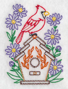 Cardinals and Asters (Vintage) - Image 3