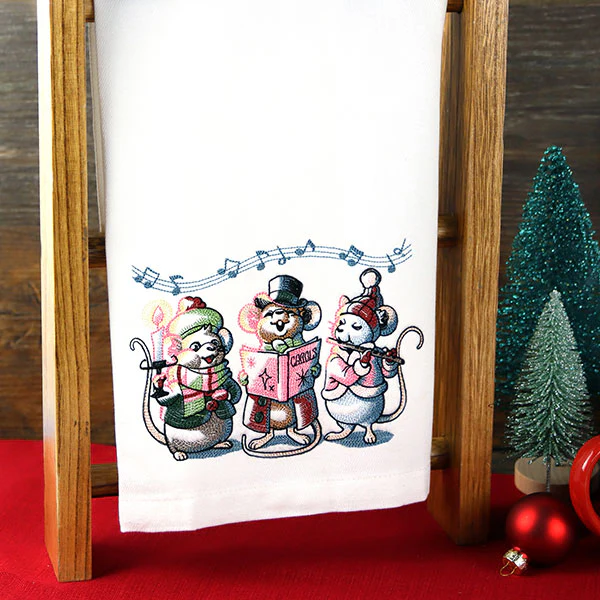 Caroling Christmas Mice Trio - Image 8