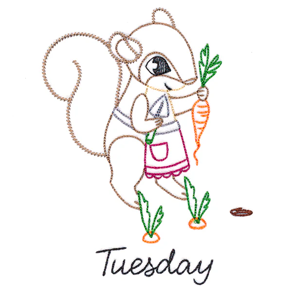 Carrot Collecting Squirrel on Tuesday