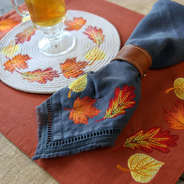 Cascading Leaves in Autumn Corner - Image 10