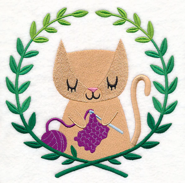 Cat Crocheting Laurel
