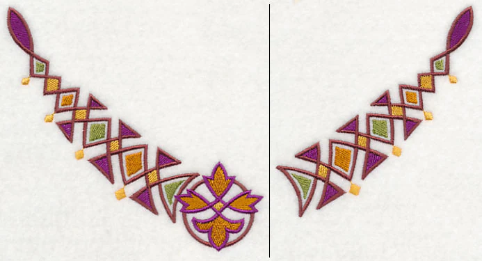 Celtic Diamonds Neckline (V-Neck) (Split)