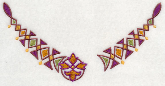 Celtic Diamonds Neckline (V-Neck) (Split) - Image 2