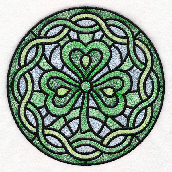 Celtic Shamrock Stained Glass Circle - Image 3
