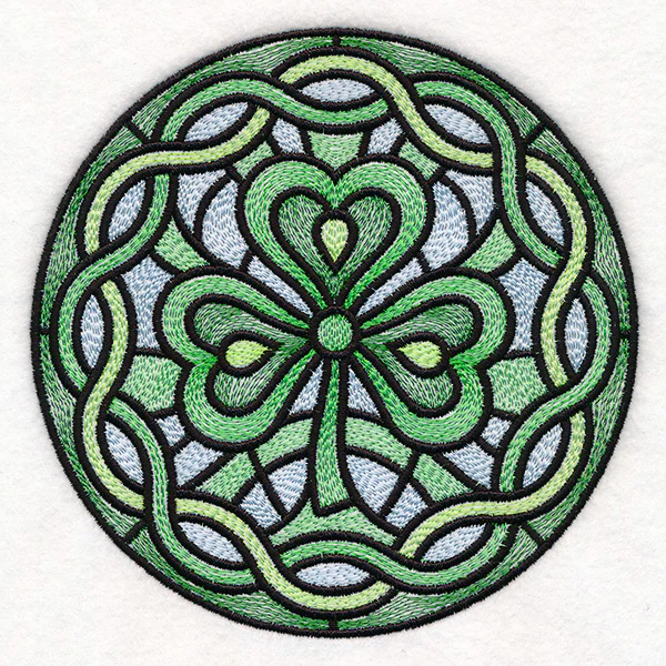 Celtic Shamrock Stained Glass Circle - Image 5