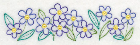 Charming Forget-Me-Not Border (Vintage) - Image 4