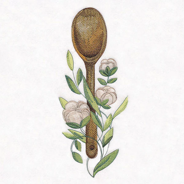 Charming Wooden Spoon & Cotton Feature - Image 9