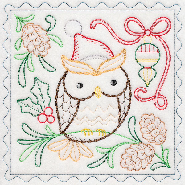Charming Woodland Christmas - Owl (Vintage)