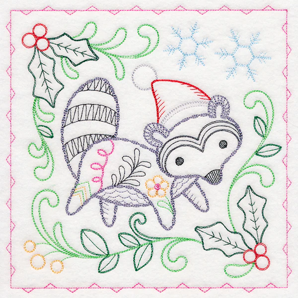 Charming Woodland Christmas - Raccoon (Vintage) - Image 5