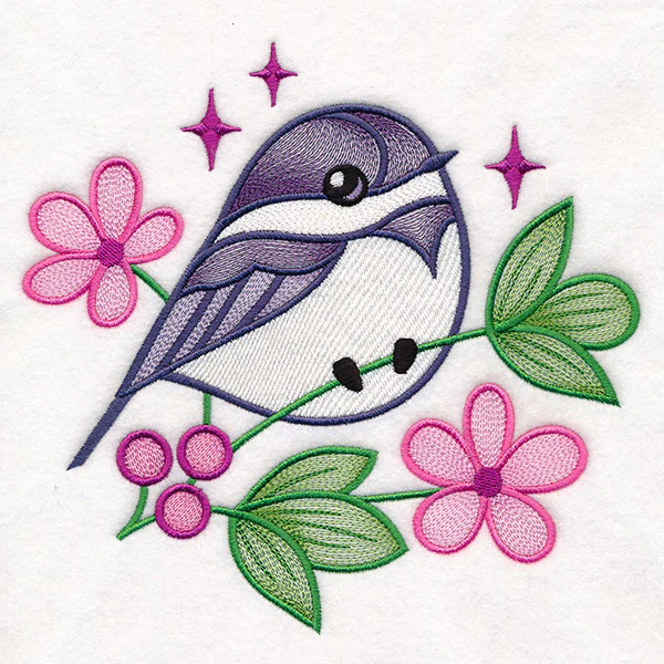 Chickadee and Blooms Pillow Pair - Image 31