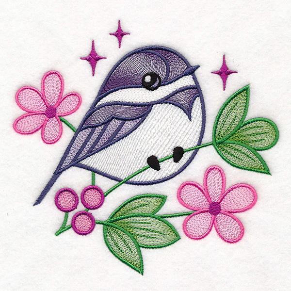 Chickadee and Blooms Pillow Pair - Image 80