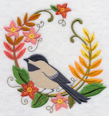 Chickadee in Autumn Wreath - Image 3