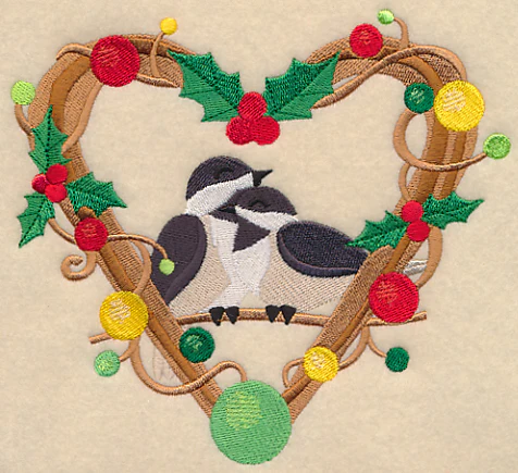 Chickadees Christmas Love Nest - Image 2
