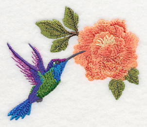 Chinoiserie Magnificent Hummingbird - Bird & Flowers