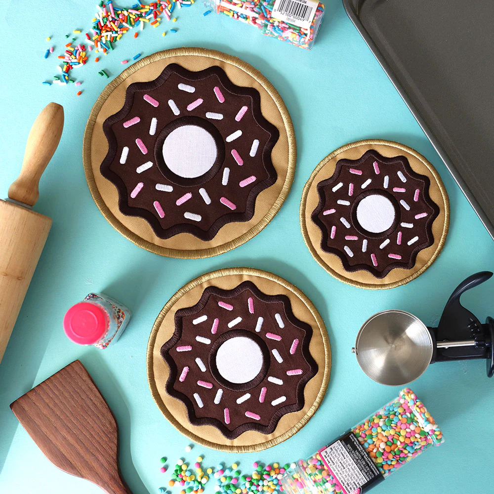 Chocolate Sprinkle Donut Trivet (In-the-Hoop) - Image 3