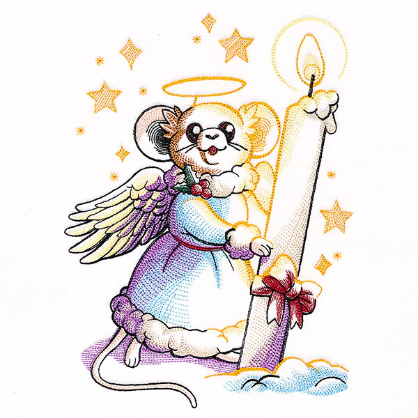 Christmas Angel Mouse with Candle - Image 7