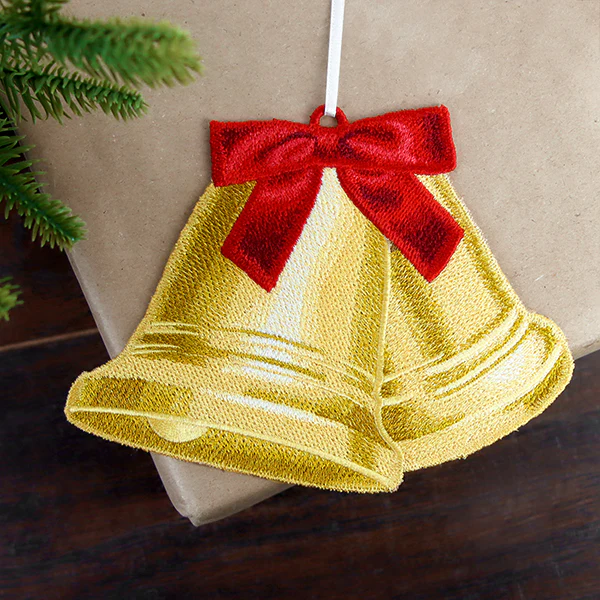 Christmas Bells Ornament (In-the-Hoop) - Image 5