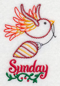 Christmas Bird with Ornament - Sunday (Vintage) - Image 2