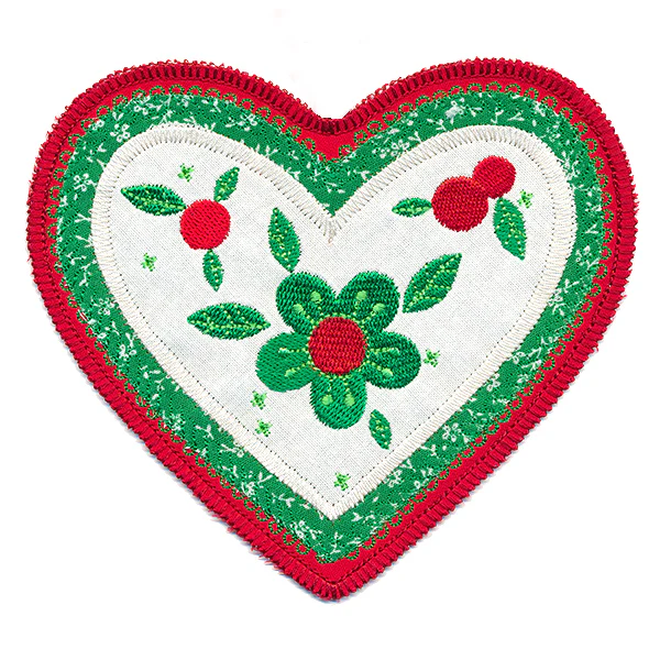 Christmas Charm Heart Ornament (In-the-Hoop) - Image 2