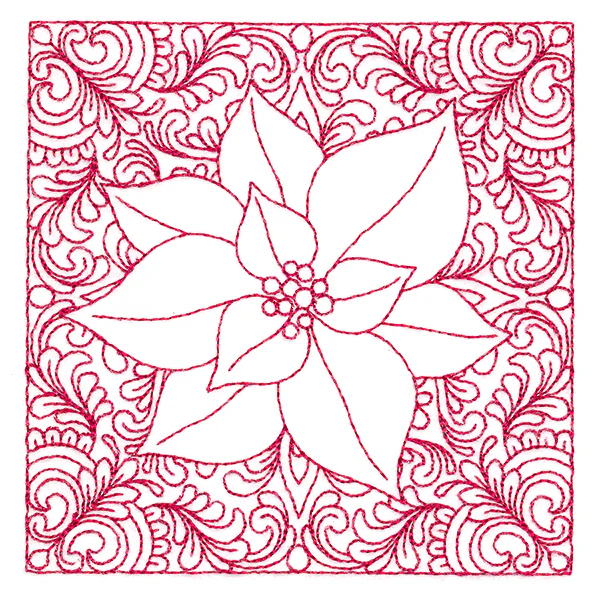 Christmas Charms Quilting Square - Poinsettia (Double Run) - Image 9
