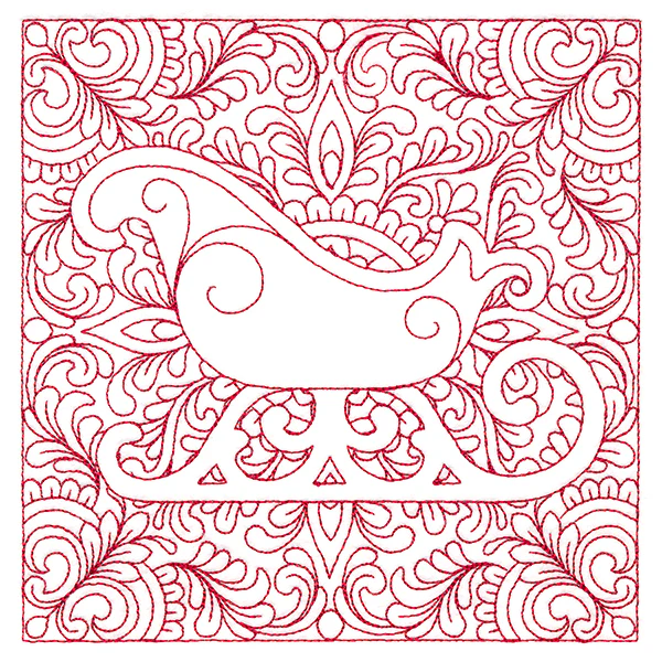 Christmas Charms Quilting Square - Sleigh (Double Run) - Image 3