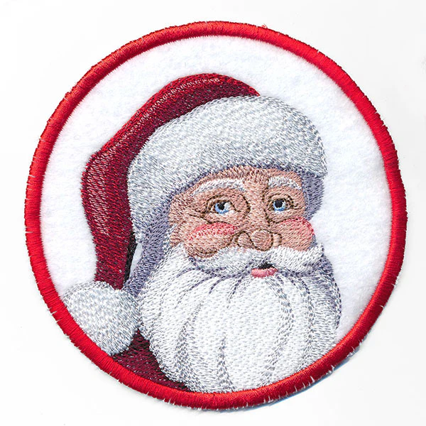 Christmas Cheer Coasters - Smiling Santa (In-the-Hoop) - Image 7
