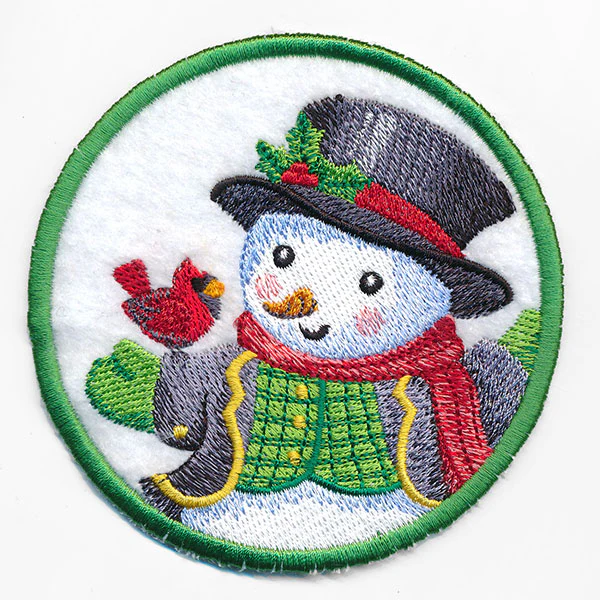 Christmas Cheer Coasters - Snowman (In-the-Hoop) - Image 3