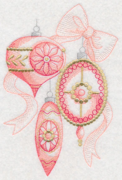 Christmas Chic Ornaments (Toile) - Image 2