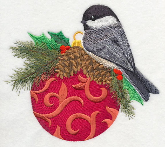 Christmas Chickadee on Ornament - Image 7