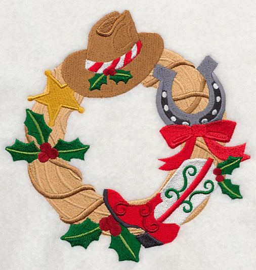 Christmas Cowboy Wreath - Image 2