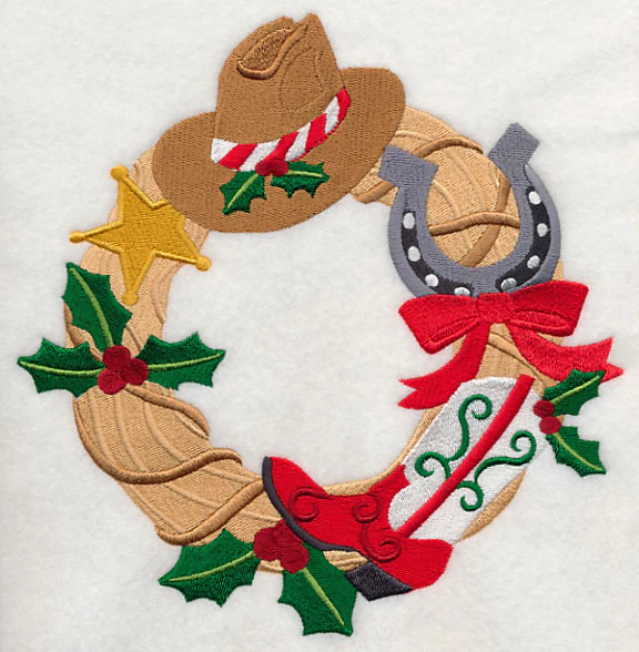 Christmas Cowboy Wreath - Image 6