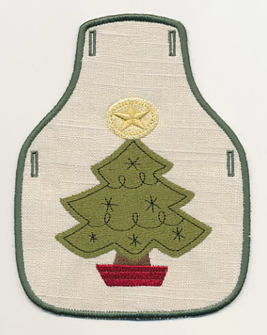 Christmas Doodle Tree Bottle Apron (In-the-Hoop)