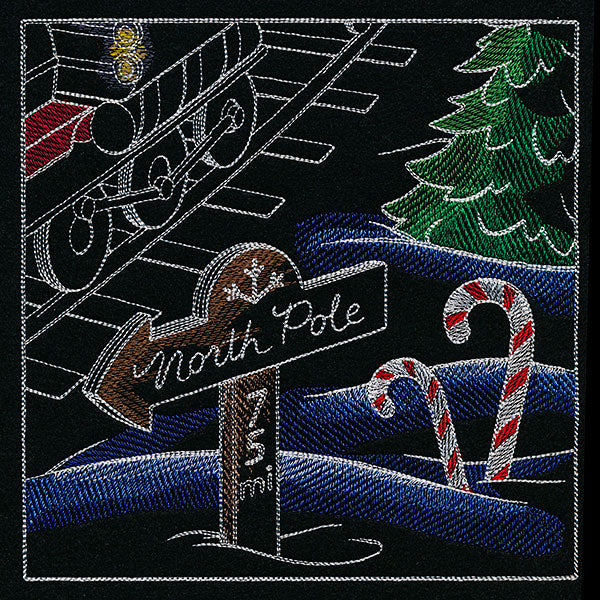 Christmas Express Train Scene Panel 6