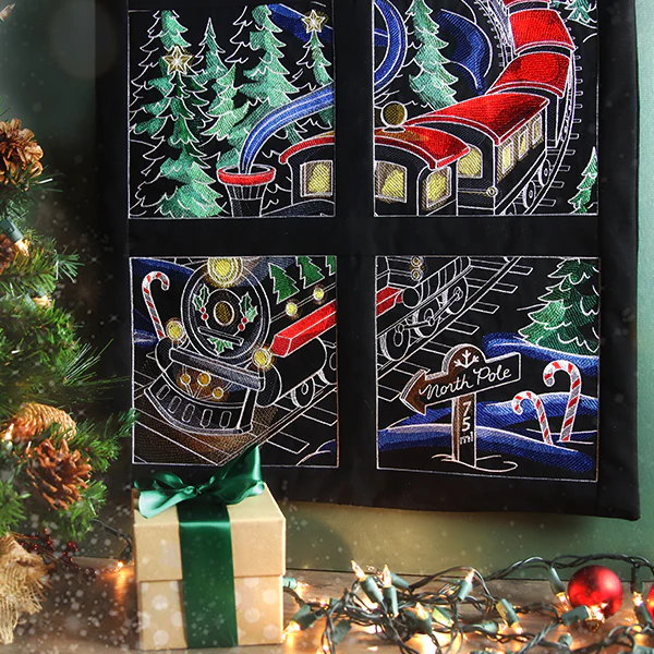 Christmas Express Train Scene Panel 6 - Image 9