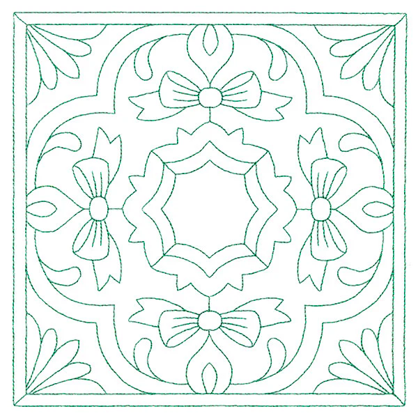 Christmas Filigree Quilting - Bows (Double Run) - Image 2