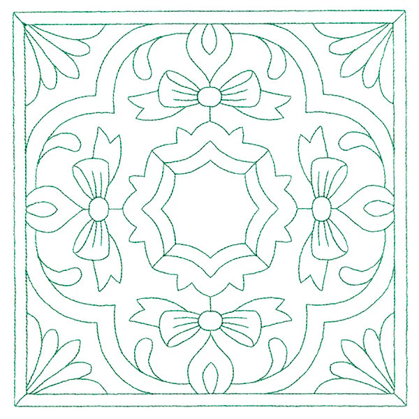 Christmas Filigree Quilting - Bows (Double Run) - Image 6