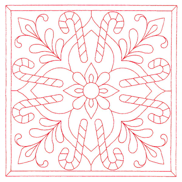 Christmas Filigree Quilting - Candy Canes (Double Run) - Image 6