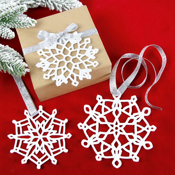 Christmas Flurry Snowflake Ornament 3 (Lace) - Image 2