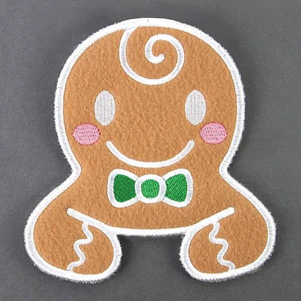 Christmas Gingerbread Towel Topper (In-the-Hoop) - Image 2