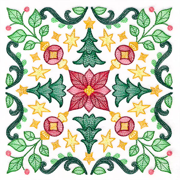 Christmas Kaleidoscope Trees Square - Image 3