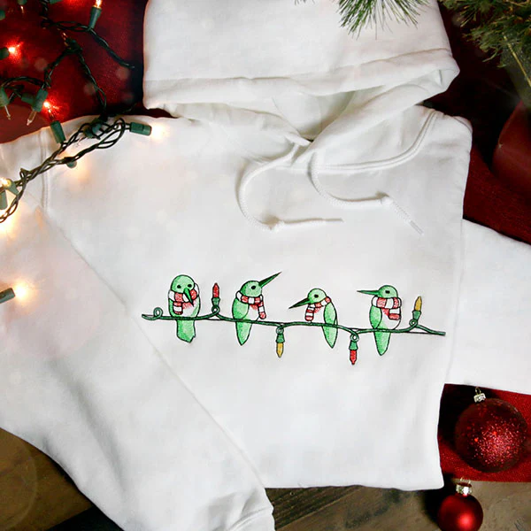 Christmas Lights Hummingbirds Border - Image 2