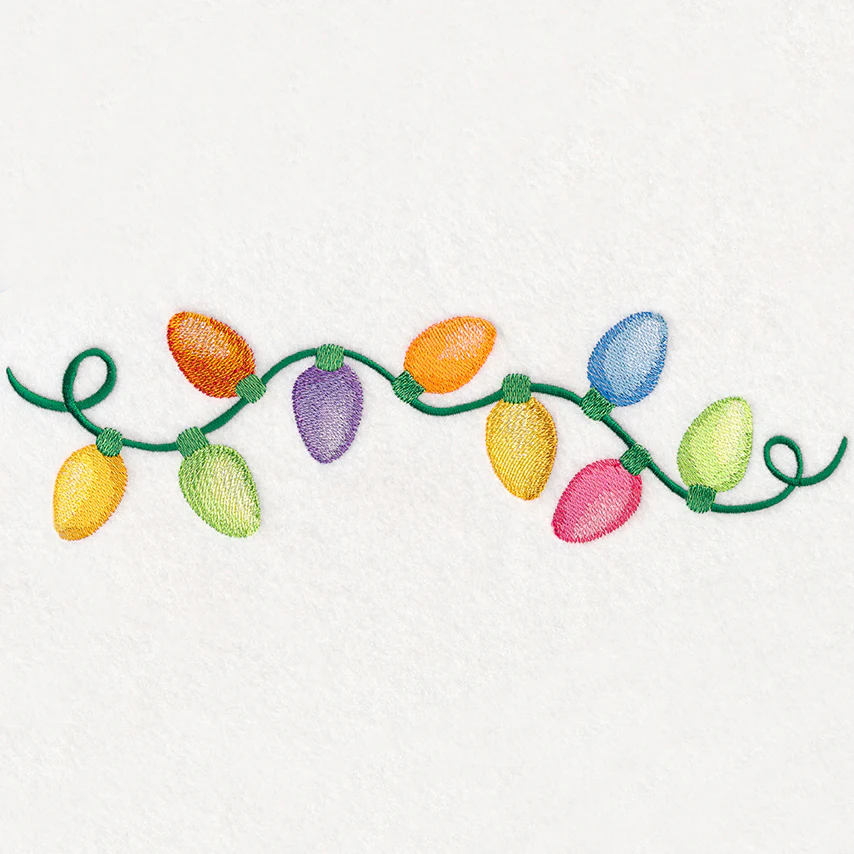 Christmas Lights in Watercolor Border - Image 5