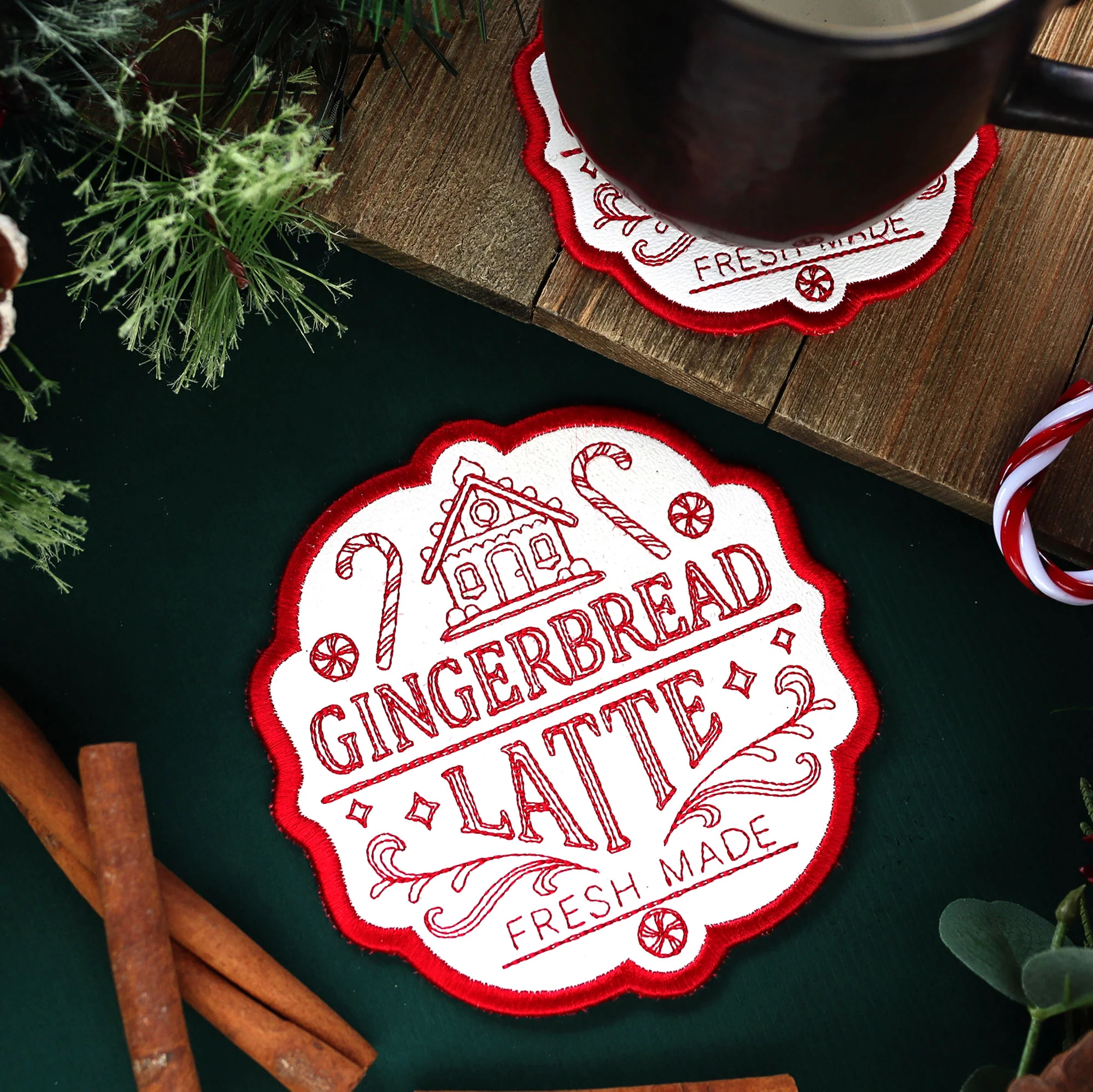 Christmas Market Coaster - Gingerbread Latte - Image 6