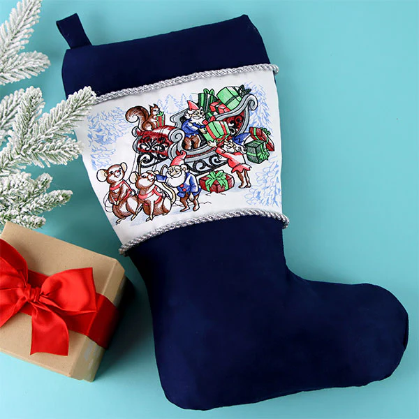 Christmas Mice & Gnomes Sleigh Team Scene - Image 2