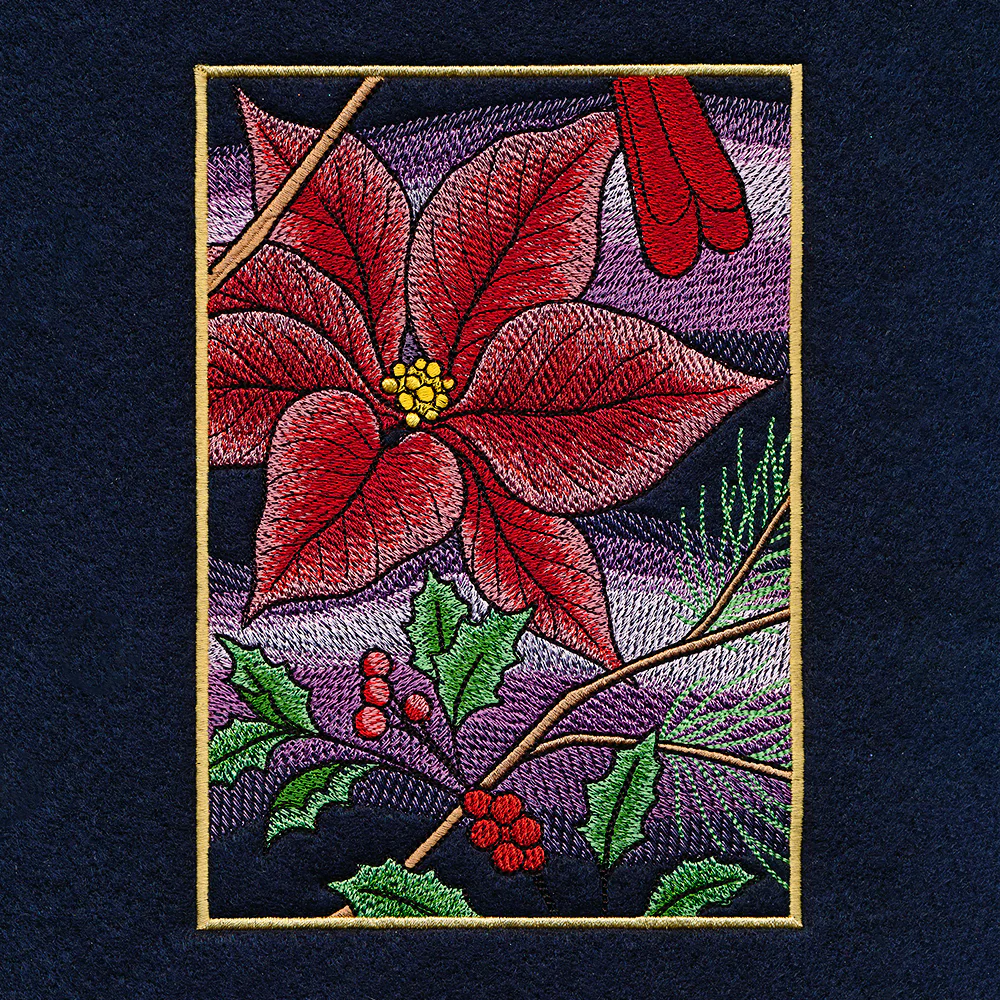 Christmas Night Cardinals Panel Scene - Image 15